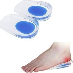 Lify Silicone Heel Cups and PU Gel Heel Protectors for Men, Heel Pads, Plantar Fasciitis Inserts, Heel Inserts, Heel Support, Heel Spur, Heel Care for Foot Pain Relief - 1 Pair (LARGE)-image-100