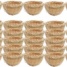 CALANDIS™ 30Pcs Bamboo Canary Nest Pan Bird Breeding Rest Cave | Birdhouses | Bird & Wildlife Accessories | Yard, Garden & Outdoor Living-image-13