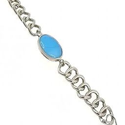 rvm jewels 22cm Silver Plated Salman Khan Turquoise Stone Hand Bracelet Metal Being Human Jewellery Lucky Stone Friendship Band for Men & Boys-picture-28
