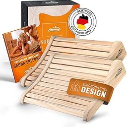 ALPENHAUCH Sauna Headrest Wood [Pack of 2] - Ergonomic Sauna Headrest Wood - Elegant Sauna Accessories Infrared Cabin - Comfortable & Wide Headrest Sauna Wood for Sauna & Infrared Cabin-image-42