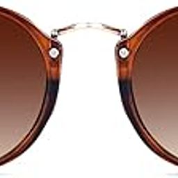 Round Sunglasses for Women | Vintage Fashion Sunglasses With UV 400 Protection | Round Frame Eyewear | Brown-image-58