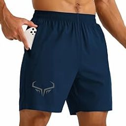 3Colours RGB Men's Outdoor Quick Dry Lightweight Sports Shorts Zipper Pockets Horn-image-5