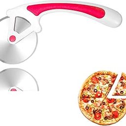 SIGNAMIO® Premium Pizza Cutter and Sandwich Slicer - Pink, Ergonomic Non-Slip Handle, Stainless Steel Pizza Wheel for Kitchen, Ideal Roti, Paratha, Chapati, Brownie & Slice Cutter-picture-22