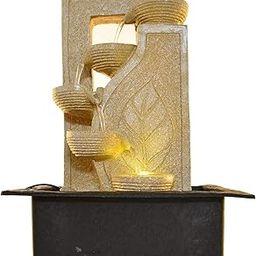 Arjun Water Fountain with LED Lights for Home Decor Decoration Showpiece Gift Gifting Items (White)-image-28