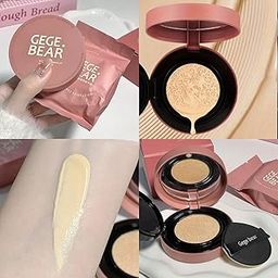 Gege Bear Cushion Foundation for Women – Lightweight, Oil-Control Formula with Refillable Compact and Two Versatile Shades for Perfect Complexion (#1- Ivory, Foundation with Refill)-picture-10
