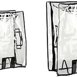 Zippered Clear PVC Suitcase Cover Protector, Waterproof Dustproof Case for Wheeled Luggage Trolley, Protective Cover for Soft Fabric Bag (20+24 Inch)-image-60