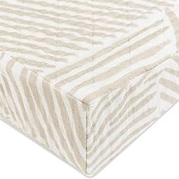 Babyletto 100% Quilted Organic Cotton Changing Pad Cover, GOTS-Certified, Fitted 360°, Ultra-Soft and Breathable Muslin - Oat Stripe-image-57