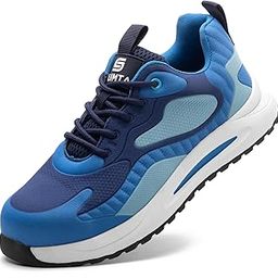 Safety Shoes for Men Women Steel Toe Boots Non-Slip Lightweight Breathable Sneakers Puncture Proof Protective Industrial Black Work Shoes-picture-30