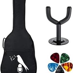 Acoustic Guitar Bag with Guitar Hanger and 5 Free Celluloid Guitar Picks for 38, 39, 40, 41 inch Guitars Cover Bag for Yamaha Pacifica Kadence Juarez and All Acoustic Guitars – Black-picture-3