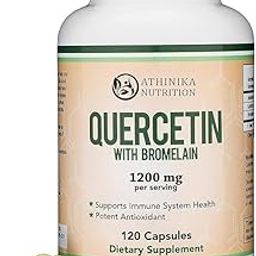 Quercetin with Bromelain - 120 Count (1,200mg Servings) Immune Health Capsules - Supports Healthy Immune Functions in Men and Women (Vegan Safe, Third Party Tested, Gluten Free)-image-122