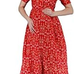 Women's Cotton Anarkali Maternity Feeding Kurti/Kurta with Zipper| Comfortable & Elegant Post and Pre Pregnancy Kurti Dress/Kurta Dress-image-97
