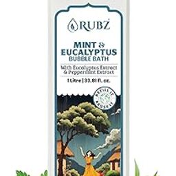 Rubz Mint & Eucalyptus Bubble Bath | Infused With Peppermint Extract | Refresh & Renew Your Senses With Fresh Aromatic Bubbles | Suitable For Kids & Adults | 1 Litre-image-24