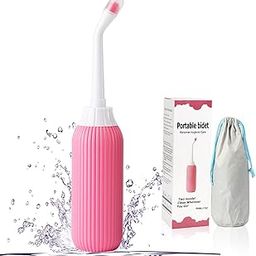 Atcan 500ml Portable Handheld Bidet Spray with 2 Nozzles for Personal Hygiene Care, Postpartum Perineal Cleaning, Travel Pouch Bag, Jet Spray Bottles for Toilet Travel Accessories (Green, 500ml)-7