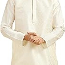 Men's Art Silk Self Design Kurta (1pc)-image-13