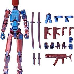 INOCEAN Action Figure,Action Figure Toys,Dummy 13 Action Figure,13.7 CM Blue and Red Articulated Robot Toy for All Ages; Perfect for Home, School, and Outdoor Play; Ideal Gift for Friends and Family-image-71