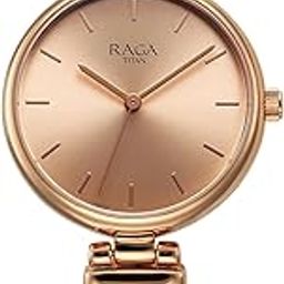 Titan Raga Showstopper Quartz Analog Rose Gold Dial Metal Strap Watch for Women-NS95263WM01/NT95263WM01-image-53