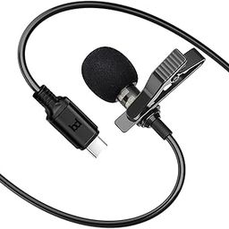 BassDrops Lavalier Collar Mic USB Type C Professional Lapel Clip-on Mic Omni Condenser for Video Recording Noise Reduction Mic for YouTube Vlogging Interview on Android(Windshield Not Included)-31