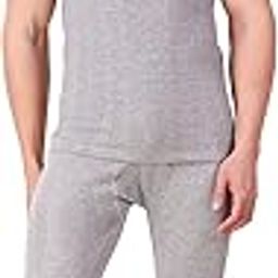 Men's Quilted Thermal Top: Light Grey/Sleeveless/Mega Top/Premium Winter Innerwear-picture-32