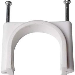 25mm Diameter Double Nail Cable Clips Wire Fastener Circle Cable Clips With Metal Nails (50 Pieces) White Color-image-35