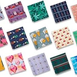 100% Organic Soft Cotton Men Handkerchiefs | Multicolor & Trendy Printed Hanky Designs | Soft & Breathable Fabric | Best For Styling & Everyday Use | Pack Of 15 | MIA! Motif In Action-image-27