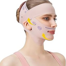 Double Chin Reducer, Silicone Face Mask for Men and Women, Face Lifting Mask for Jawline Shaper and Face Fat Reducer, V Shape Face Lift Chin Up Mask, （Headmask and headscarf）-picture-3