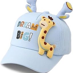 Kid's Cool Cartoon Giraffe Visor Cap Baseball Sun Cap Spring Summer Cotton Caps for Boys and Girls 3 to 12 Years-image-52