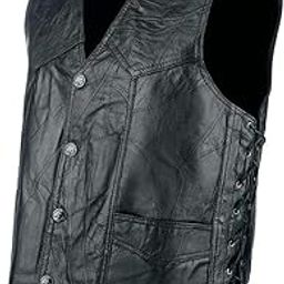 Rock Design Genuine Hog Leather Biker Vest- 3x-image-36