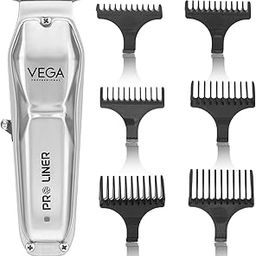VEGA PROFESSIONAL Men Pro Liner Battery Powered Hair Trimmer Salon And Home Use With Stainless Steel Blades, 240 Mins Runtime, And Charging Dock, Silver (Vppht-03)-image-52