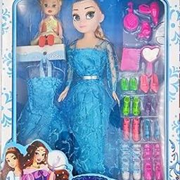 BKDT Marketing Beautiful Moveable Arms & Legs Doll Toy for Girls with Dress and Fashion Accessories (Fashion Doll Els)-72