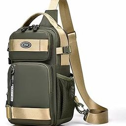 Small 8 L Backpack Men Crossbody Bag Business Trend Cycling Hiking Travel Bag Fashion Shoulder Bag 1 Compartment, 4 Zip Pocket And 1 Side Bottle Pouch/Men Sling Bag-image-25