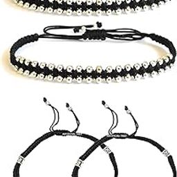 Handmade Designer Beads Black Thread Anklet & 40 Ball Black Thread Payal | Anklet For Women, Girls 4 piece (AT ANK 087)-17
