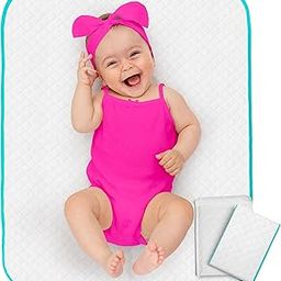 Portable Changing Pad 31.5"x25.5' with Free Storage Bag ââ‚¬â€œ Waterproof Reusable Large Changing Pad - Baby Changing Mat with Reinforced Seams - Unisex-picture-1