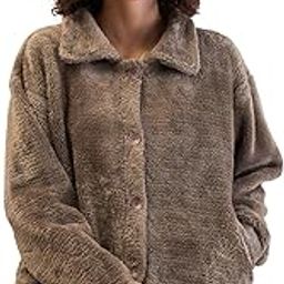 Dark Grey Fur Flap Pockets Detail Jacket-image-55