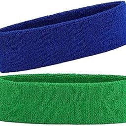 R-LON Workout Headband for Women & Men - Moisture Wicking & Non-Slip Exercise Hairband or Sports Sweatband -Ideal for All Sports Like Tennis, TT, Badminton, Running and Yoga (2 PC) A12-image-94
