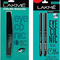 Lakme Set Of Eyeconic Curling Mascara & 2 Eyeconic Kajal-8