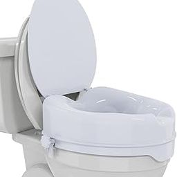 MCP 4-Inches With Lid Toilet Commode Seat Raiser Elevator Extension 7040D|Fits In Egg/Oval Shaped Commodes Only|Handicap, Knee Patients, Old Senior Citizen|Easy To Install,White-image-45
