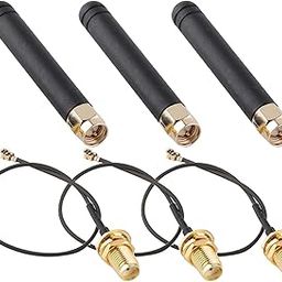NBR GSM Omni Directional Whip Rubber Duck WiFi 2.5dbi Antenna 5Ghz Mini Rubber Antenna with RF SMA Femaele to UFL Ipex 15cm Cable- 03 pcs.-image-24