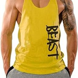 Men's Beast Tank Tops Muscle Gym Bodybuilding Vest Fitness Workout Train Stringers-image-85