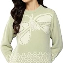 aarika Womens Winter Wear Green Colour Embellished Woolen Sweater-picture-21