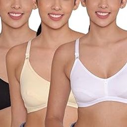 Cotton Hosiery Bra Set for Women | Non-Padded | Non Wired Soft Supportive Bra Ladies Comfortable Brassiere for Everyday Use | Combo of 3-picture-18
