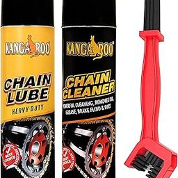 KANGAROO Chain Lubricant Spray & Chain Cleaner Spray(500 Ml Each) And Cleaning Brush-20