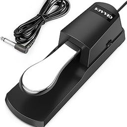 ZIBUYU® Digital Piano Pedal Sustain Universal Keyboard Pedal Sustain for Yamaha, Roland, Casio, Korg, Behringer, Moog Universal Pedal for Piano and Keyboard - Black-27