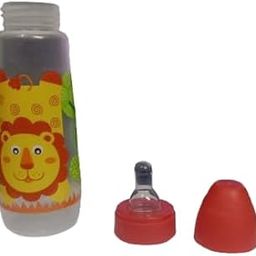 K M EXIM Baby Sippy Bottle, 250ml, Orange, BPA-Free, Spill-Proof Design with Easy Grip-image-1