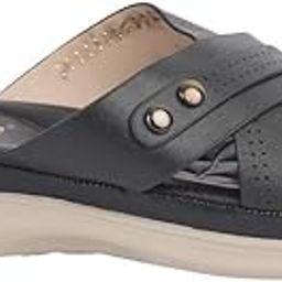 Women’s Comfort Cross-Strap Slip-On Sandals | Stylish WEAR EVERDAY Flats with Cushioned Sole-image-16