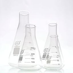 ISKO® Borosilicate Glass Conical Flask Narrow Mouth 1000ML, 500ML, 250ML, 100ML – Set of 4-7