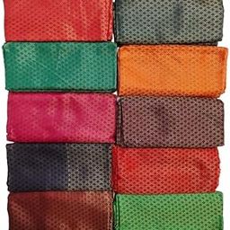 Silk Blouse Piece Material for Women, Unstitched, Combo of 10 (1 meter each) - Navratri Special, Durga Puja Special, Oti Bharan, Ugadi Special.(Length 80cms * 100 cms)-picture-15