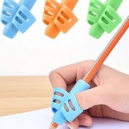 MOOZ Pencil Grippers for Kids Set of 3 Ergonomic Writing Aids | Non-Toxic Soft Grip for Handwriting Improvement | Ideal for Pencils, Crayons & Pens | Learning Tool for Beginners (Pack of 3)-image-27