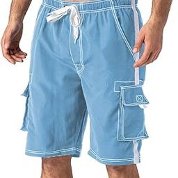 Men's Swimtrunks Quick Dry Mesh Lining Beach Swimsuit Shorts with 4 Pockets-image-67