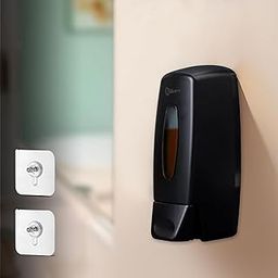 Robustt Manual Wall Mounted Liquid Soap Dispenser - Black (350 ml, Pack of 1) - With 2 Adhesive Hooks | Leak-Proof, Transparent Window, Easy Installation - Ideal for Bathroom, Kitchen, Hotels, Offices-image-25