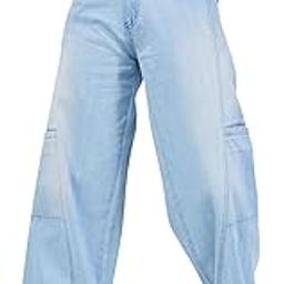 Ice Blue Wide Leg Jeans-image-46